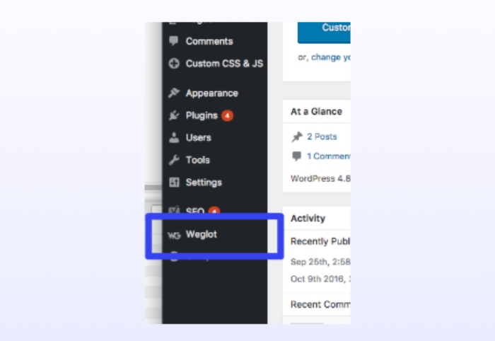 Weglot Dashboard