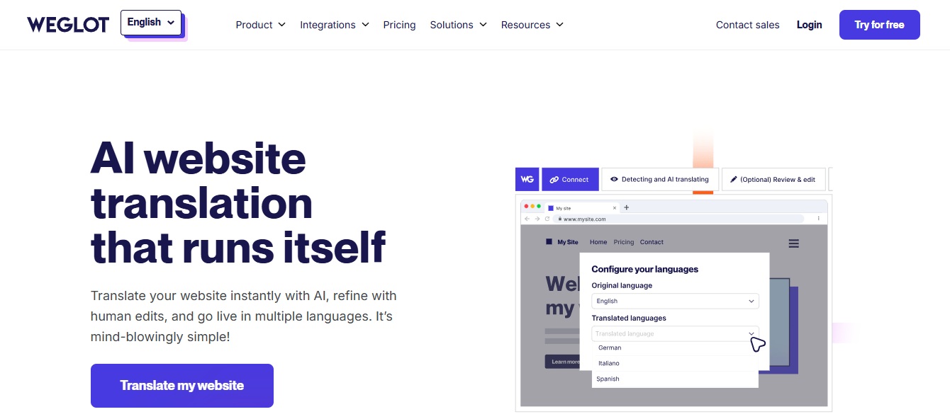 Weglot cloud translation platform